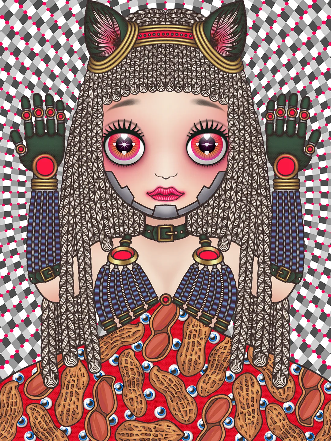 NFT art : Cosmic uripoko GIRL Peanuts