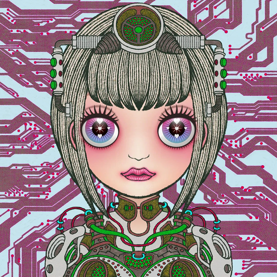 NFT art : uripoko GIRL Cyber