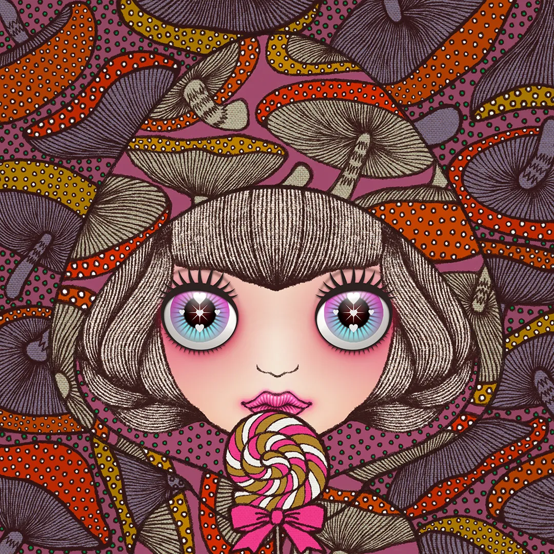 NFT art : uripoko GIRL Mushroom